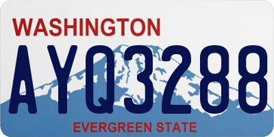 WA license plate AYQ3288