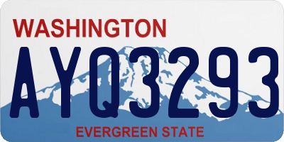 WA license plate AYQ3293