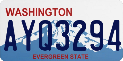WA license plate AYQ3294