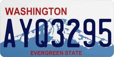 WA license plate AYQ3295