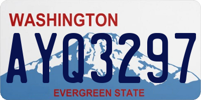 WA license plate AYQ3297