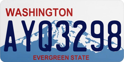 WA license plate AYQ3298