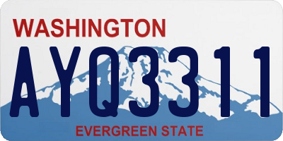 WA license plate AYQ3311