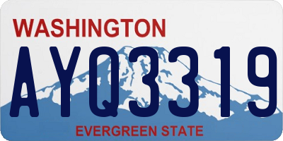 WA license plate AYQ3319