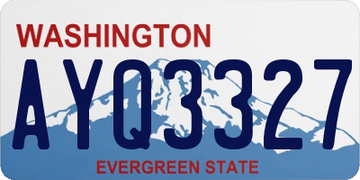WA license plate AYQ3327