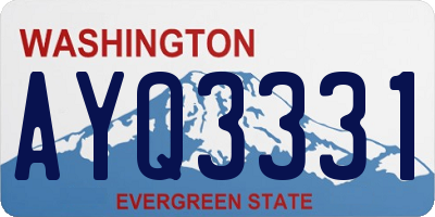 WA license plate AYQ3331