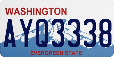 WA license plate AYQ3338