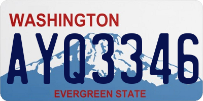 WA license plate AYQ3346