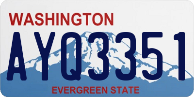 WA license plate AYQ3351
