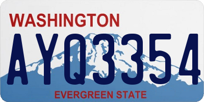 WA license plate AYQ3354