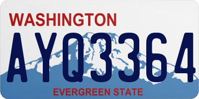 WA license plate AYQ3364