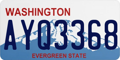 WA license plate AYQ3368