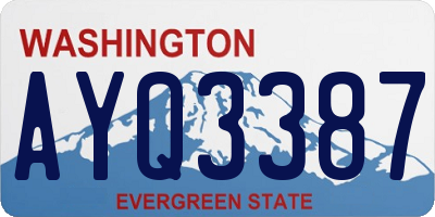 WA license plate AYQ3387