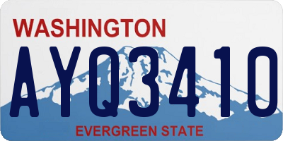 WA license plate AYQ3410