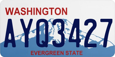 WA license plate AYQ3427