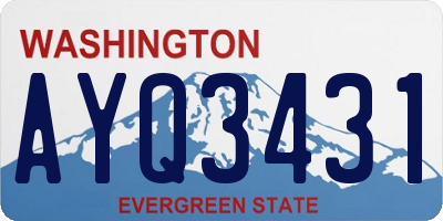 WA license plate AYQ3431