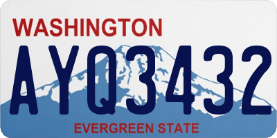 WA license plate AYQ3432