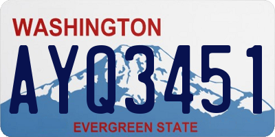 WA license plate AYQ3451