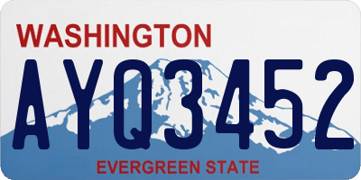 WA license plate AYQ3452