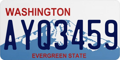 WA license plate AYQ3459