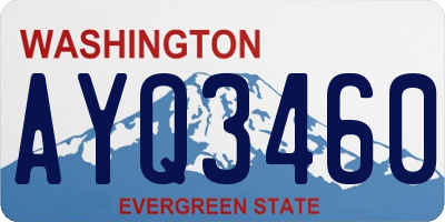 WA license plate AYQ3460