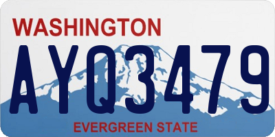 WA license plate AYQ3479