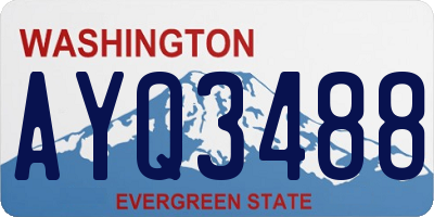 WA license plate AYQ3488