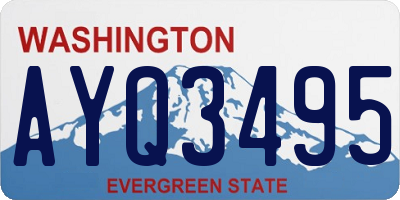 WA license plate AYQ3495