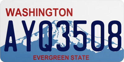 WA license plate AYQ3508