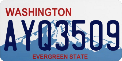 WA license plate AYQ3509