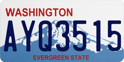WA license plate AYQ3515