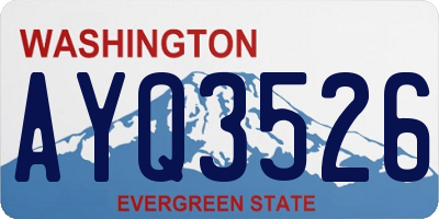 WA license plate AYQ3526