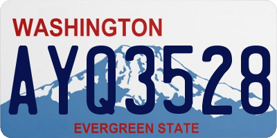 WA license plate AYQ3528