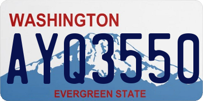 WA license plate AYQ3550