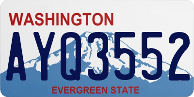 WA license plate AYQ3552