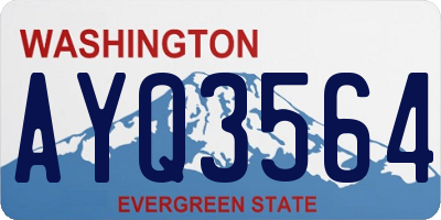 WA license plate AYQ3564