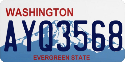 WA license plate AYQ3568