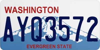 WA license plate AYQ3572