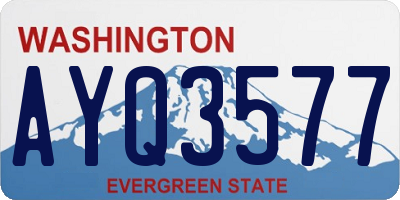 WA license plate AYQ3577