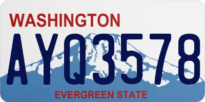 WA license plate AYQ3578