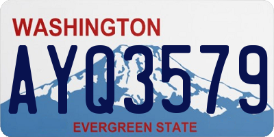 WA license plate AYQ3579