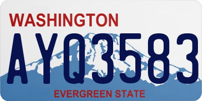 WA license plate AYQ3583