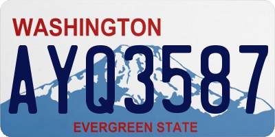 WA license plate AYQ3587