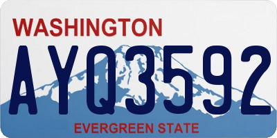 WA license plate AYQ3592