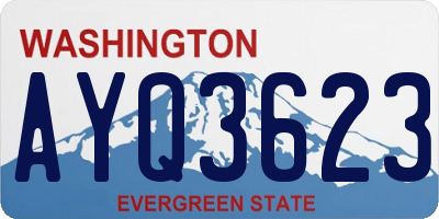 WA license plate AYQ3623