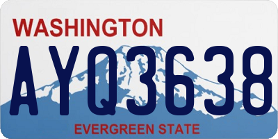 WA license plate AYQ3638