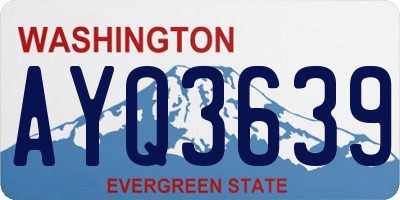 WA license plate AYQ3639