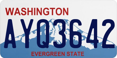 WA license plate AYQ3642