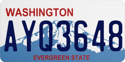 WA license plate AYQ3648