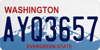 WA license plate AYQ3657